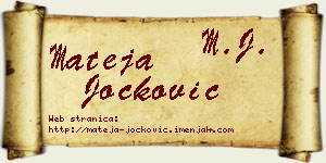 Mateja Jocković vizit kartica